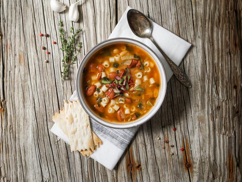 Minestrone is classic choice for a cold evening.