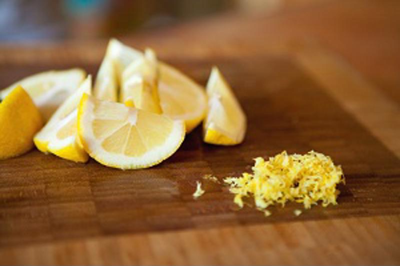 Top lemon tassies off with candied lemon zest.