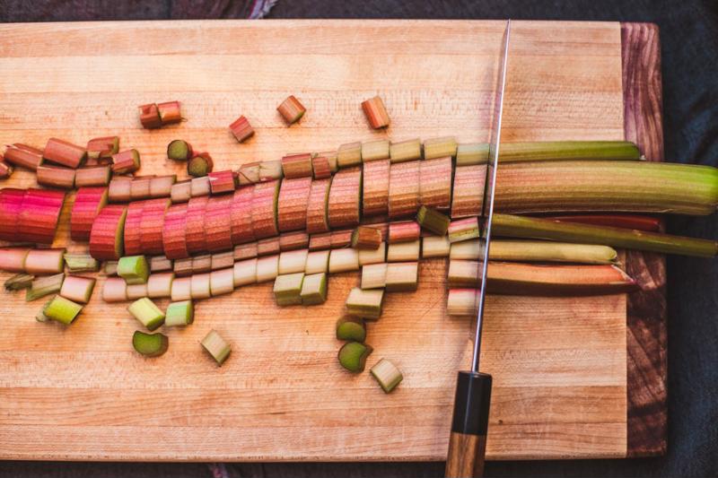 Chopped rhubarb is often the first step in making the perfect savory rhubarb dish.