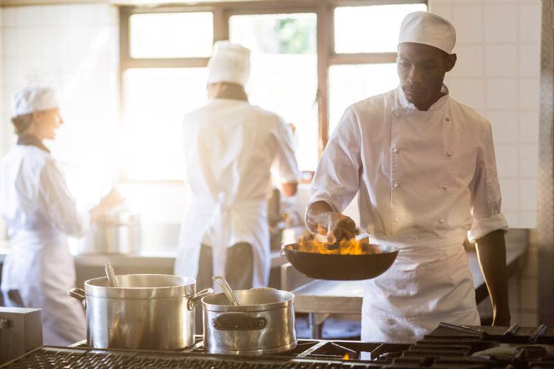 Keep your feet safe from flaming hot morsels, grease and other stray kitchen contents.