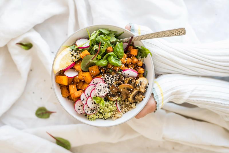 Grain bowls became a popular vegan and health food trend during the 2010s.